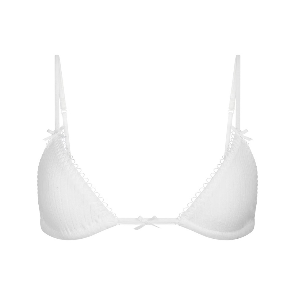 SKIMS Pointelle Triangle Bralette and Pointelle Bikini Set